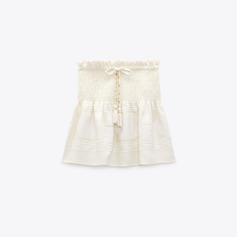 Zara Cream Mini Skirt
